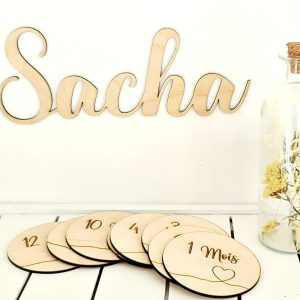 Décoration murale prénom en bois