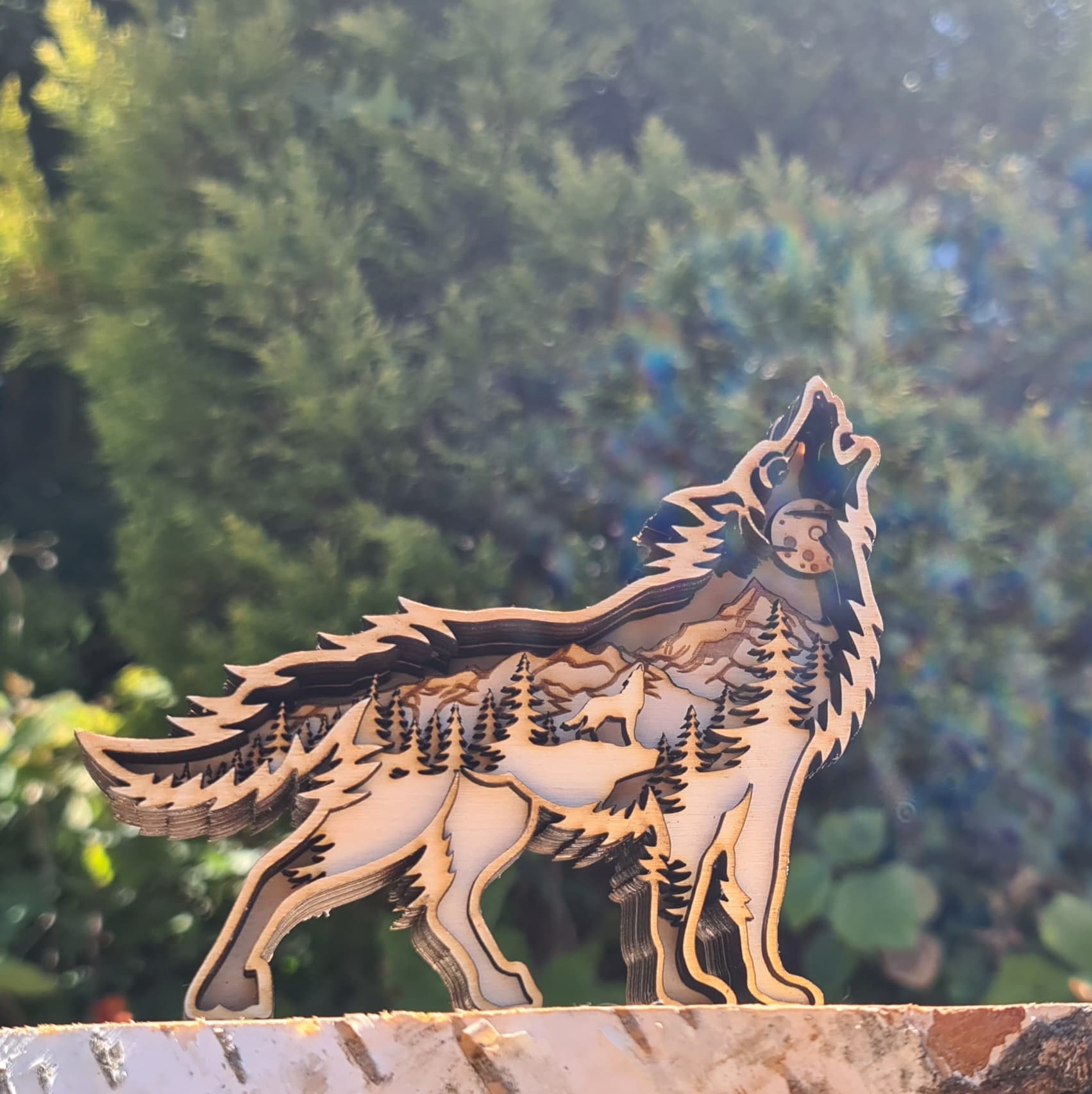 Petit Loup paysage déco celtique Lumineux