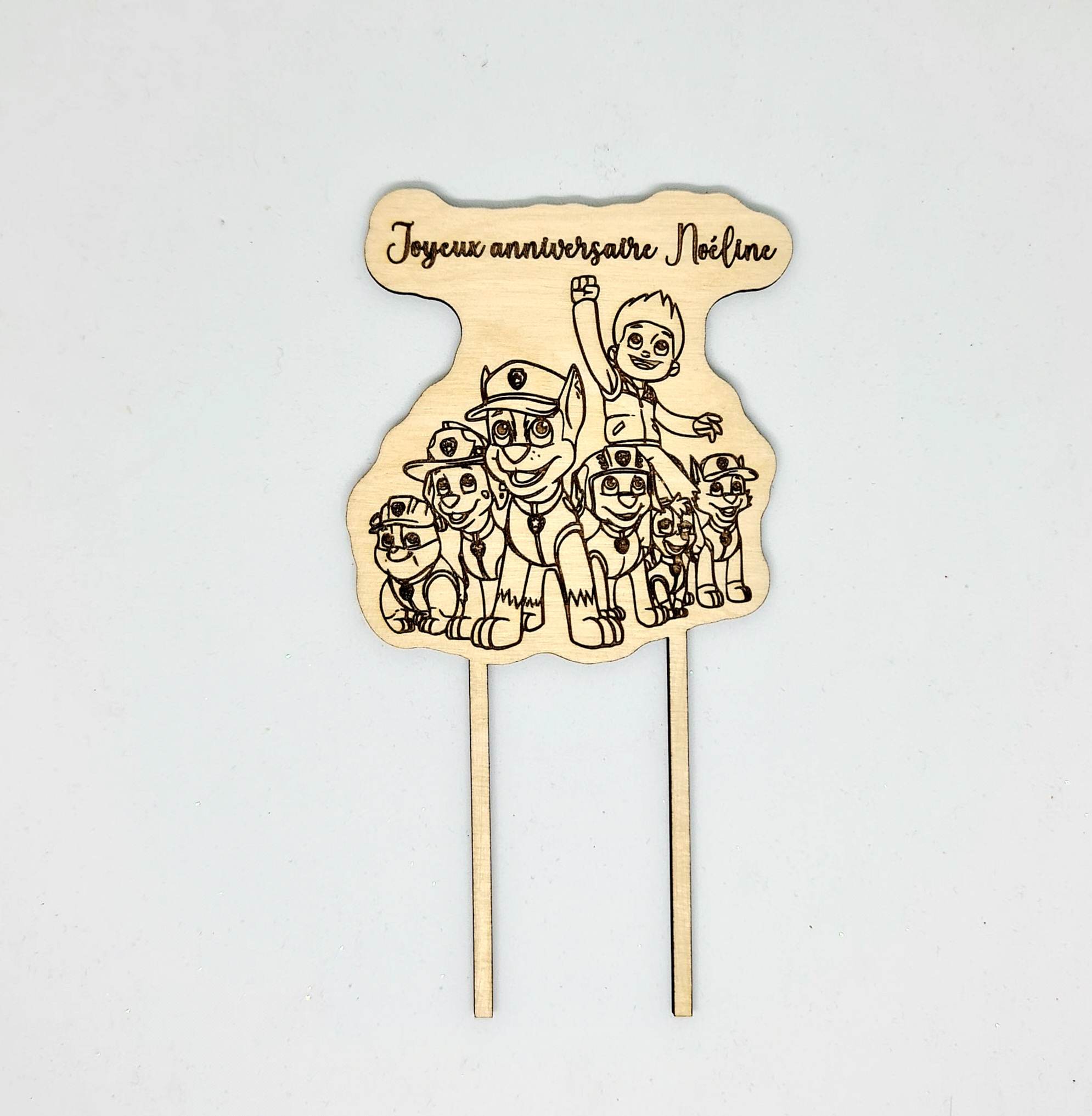 cake topper personnalisé anniversaire enfant