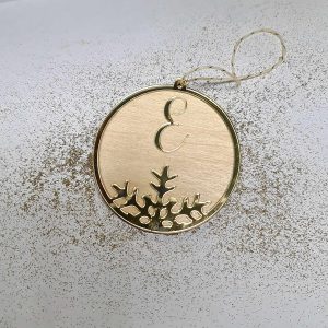 Boule de Noël bois et plexi personnalisable