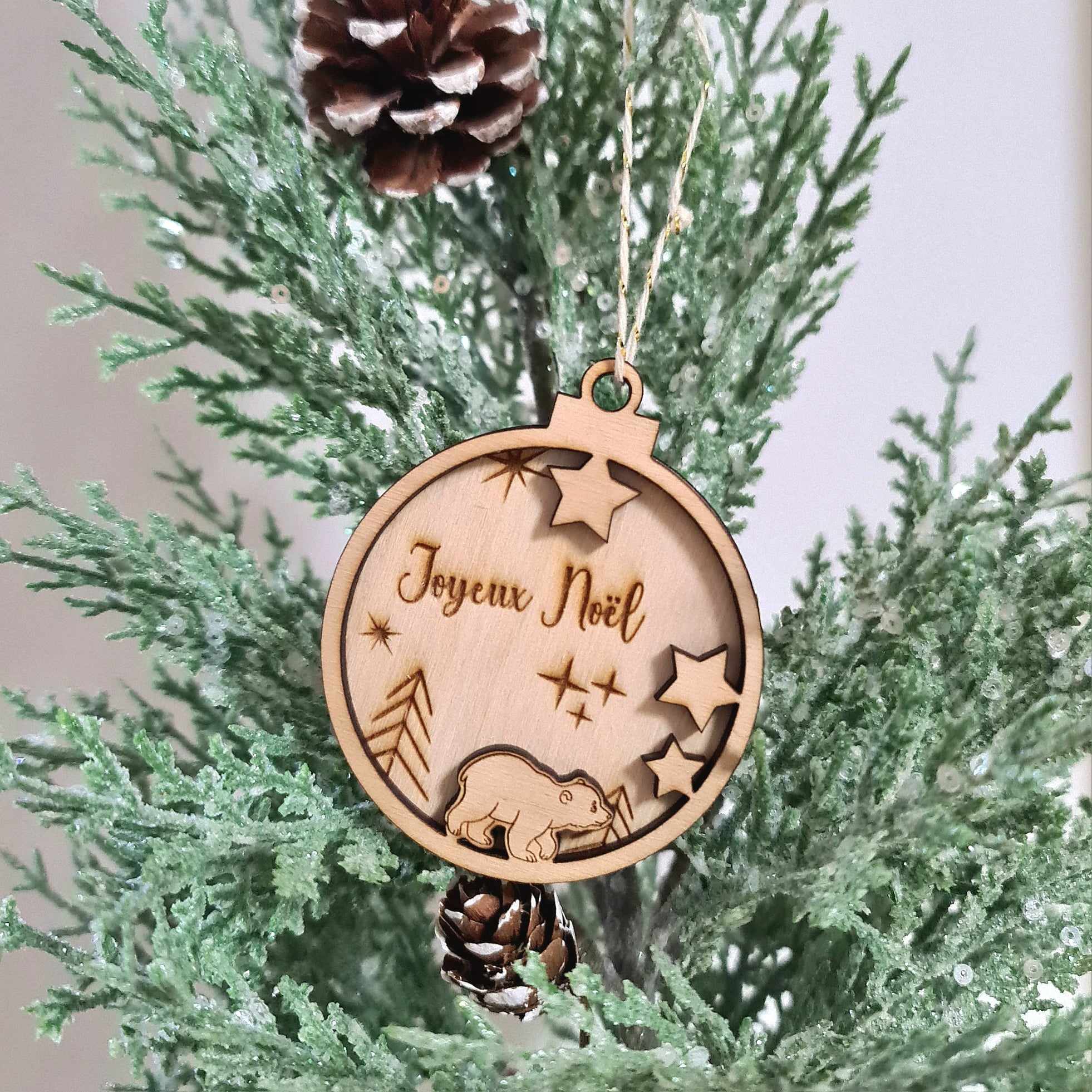 Boule de Noël ourson