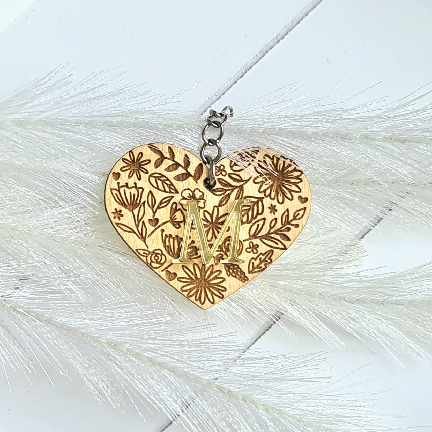 Porte clé coeur floral pour Maman,Mamie,Marraine ou Maîtresse