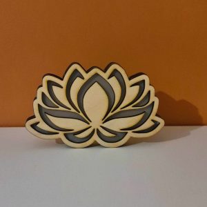Lumière Fleur de Lotus en Bois – Un Éclat Unique et Charmant