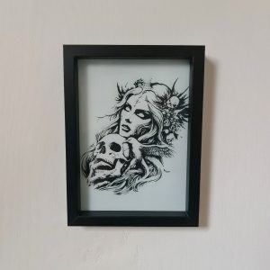 Cadre "Femme Squelette"