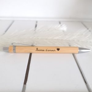 Stylo en bambou personnalisé pour toute occasion - Mamie d'amour