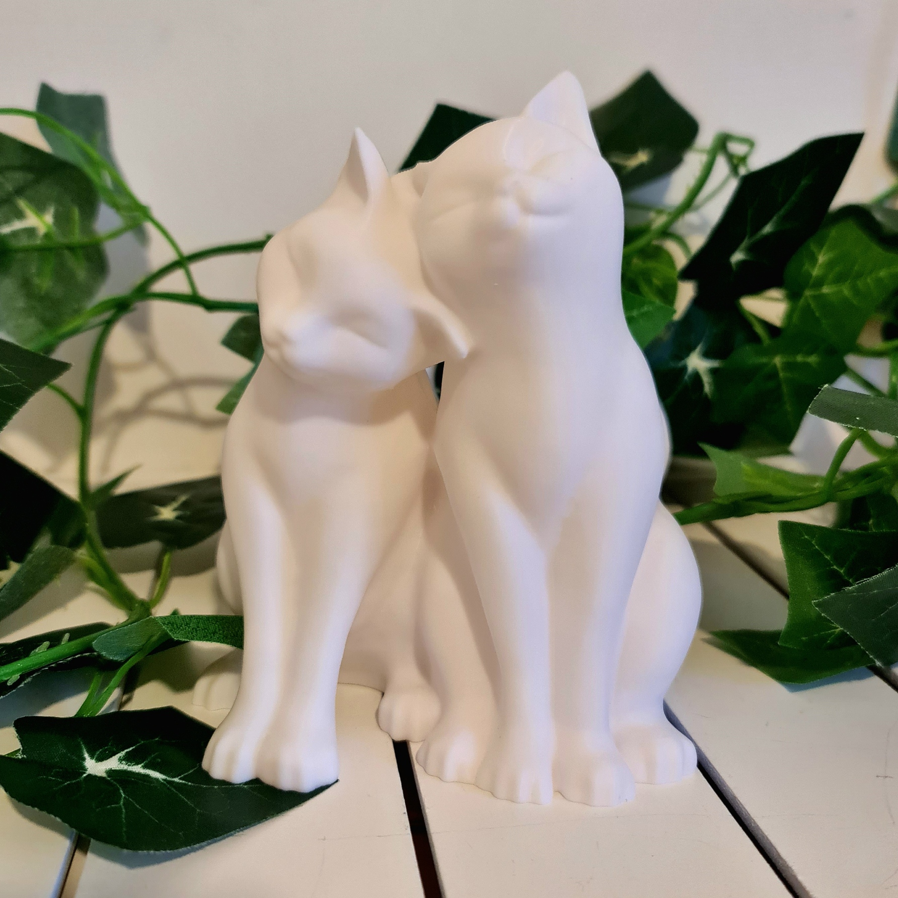 Statue décorative Couple de Chats en 3D – Image 4
