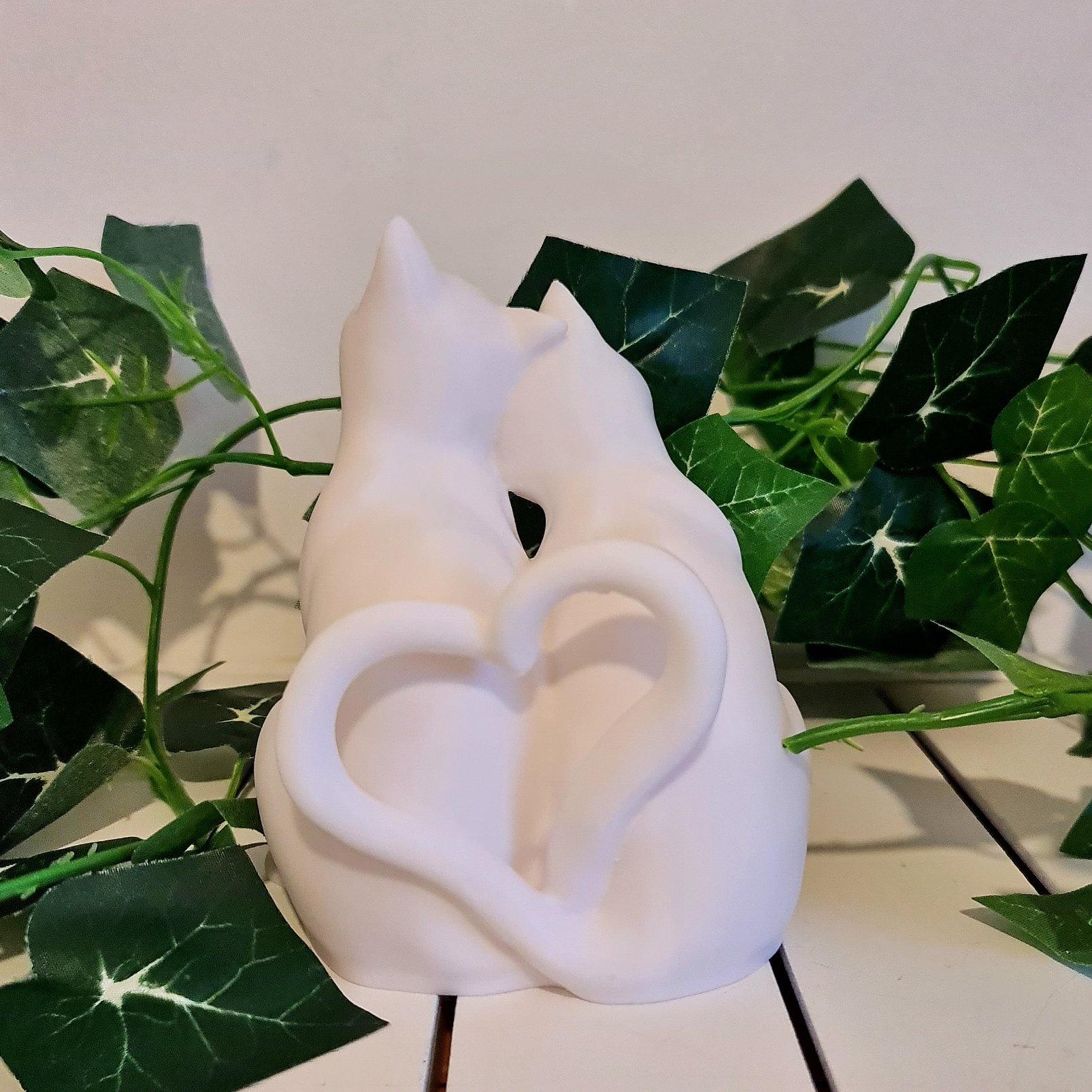 Statue décorative Couple de Chats en 3D – Image 3