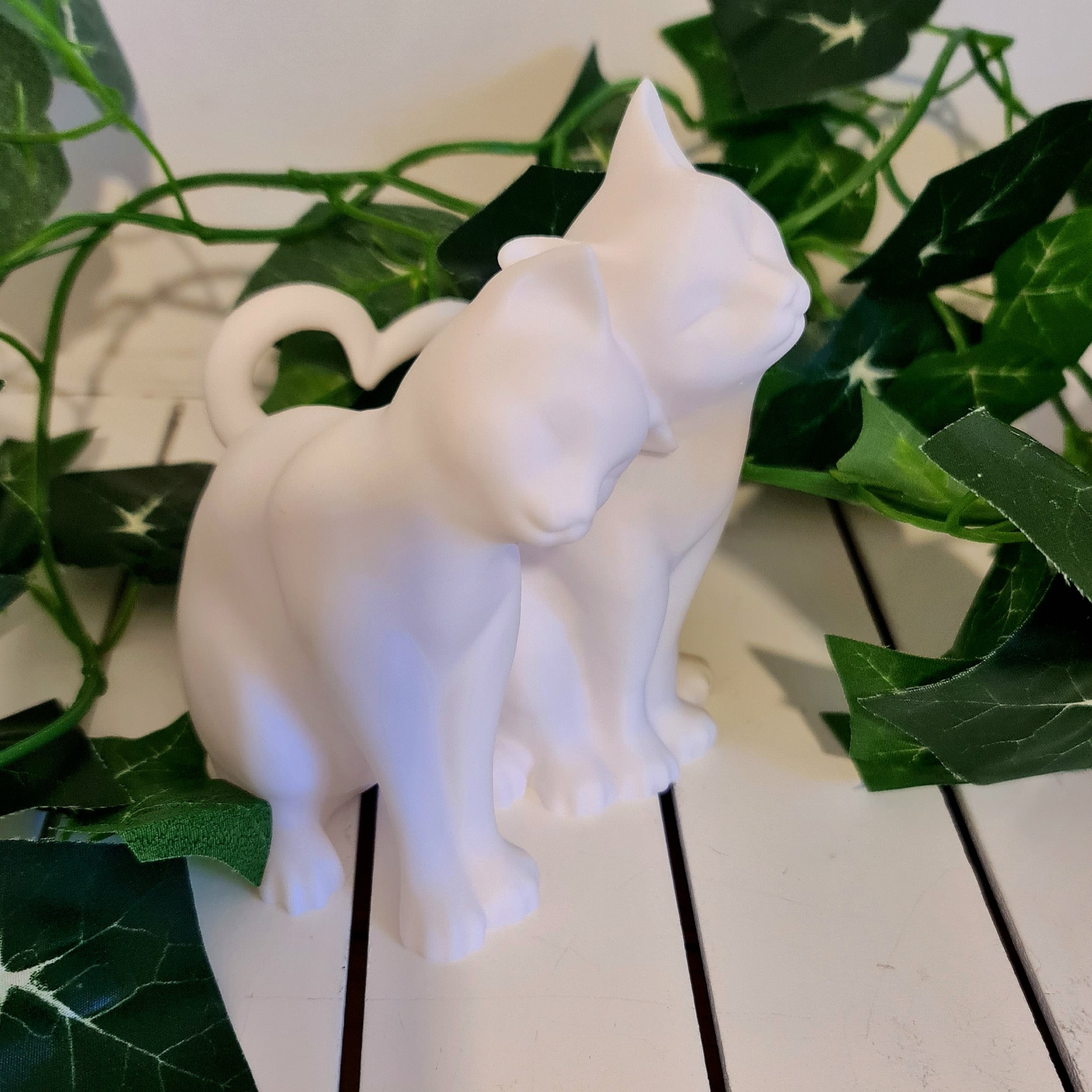Statue décorative Couple de Chats en 3D
