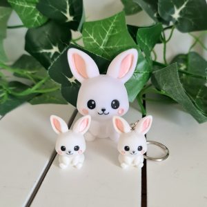 Lapin kawaii – Mini figurine & Porte-clés